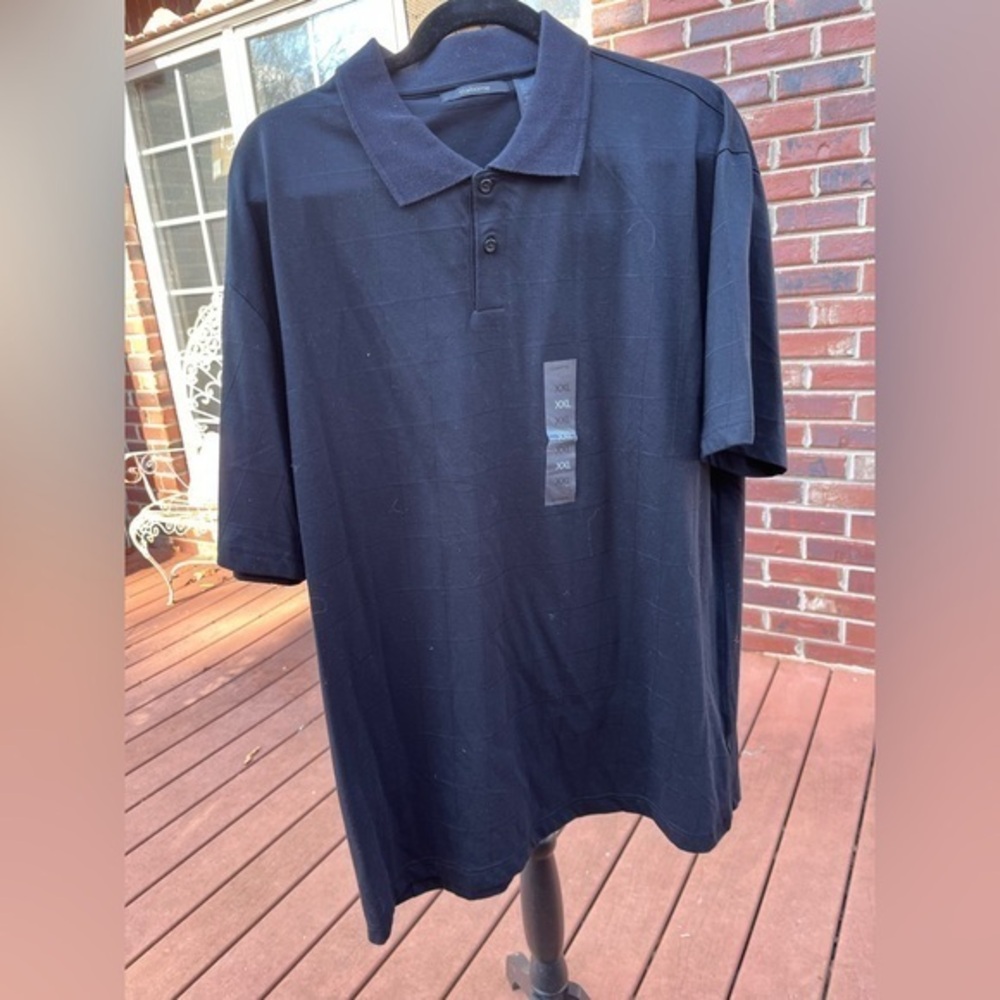 Man black short sleeve shirt xxl